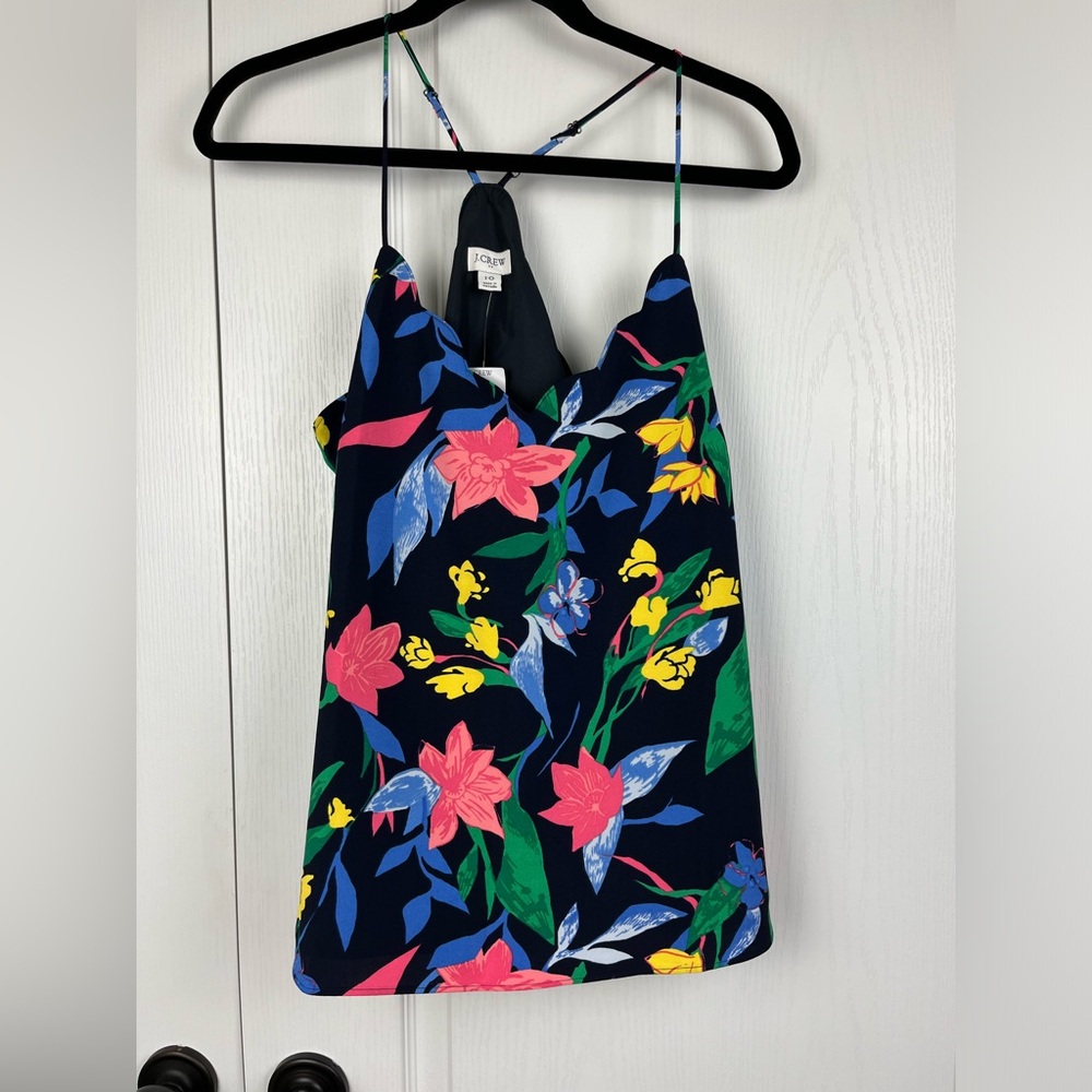 J Crew Printed Tank Size 10 Medium Colorful Floral New With Tags